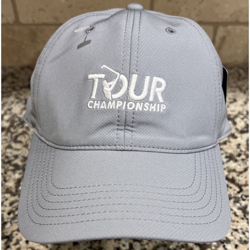 New Ahead Tour Championship Adjustable OSFM Gray Ultimate Fit Cap Hat Under Brim